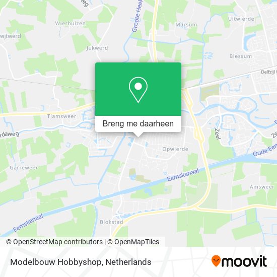 Modelbouw Hobbyshop kaart