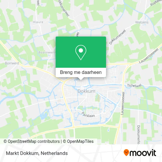 Markt Dokkum kaart