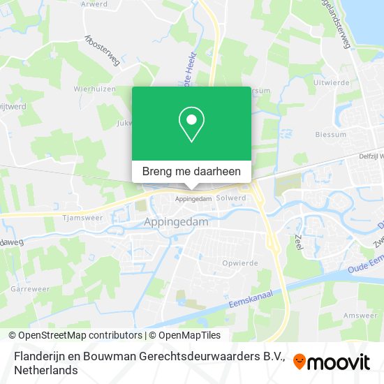 Flanderijn en Bouwman Gerechtsdeurwaarders B.V. kaart