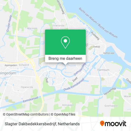 Slagter Dakbedekkersbedrijf kaart