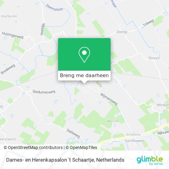 Dames- en Herenkapsalon 't Schaartje kaart