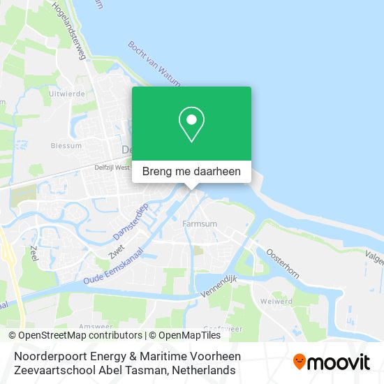Noorderpoort Energy & Maritime Voorheen Zeevaartschool Abel Tasman kaart