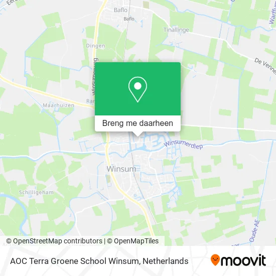 AOC Terra Groene School Winsum kaart