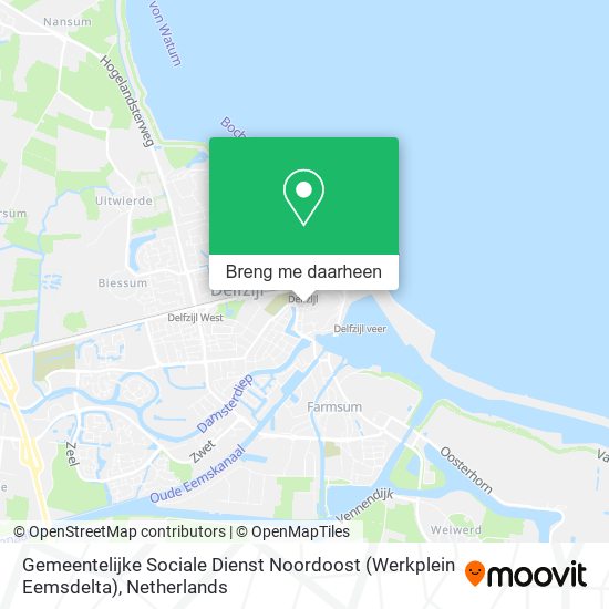 Gemeentelijke Sociale Dienst Noordoost (Werkplein Eemsdelta) kaart
