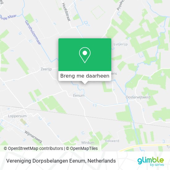 Vereniging Dorpsbelangen Eenum kaart