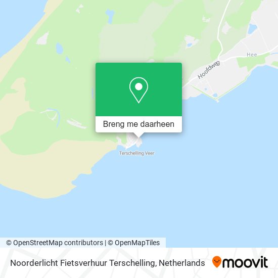 Noorderlicht Fietsverhuur Terschelling kaart