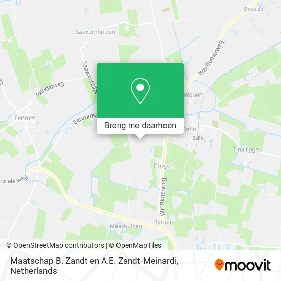 Maatschap B. Zandt en A.E. Zandt-Meinardi kaart