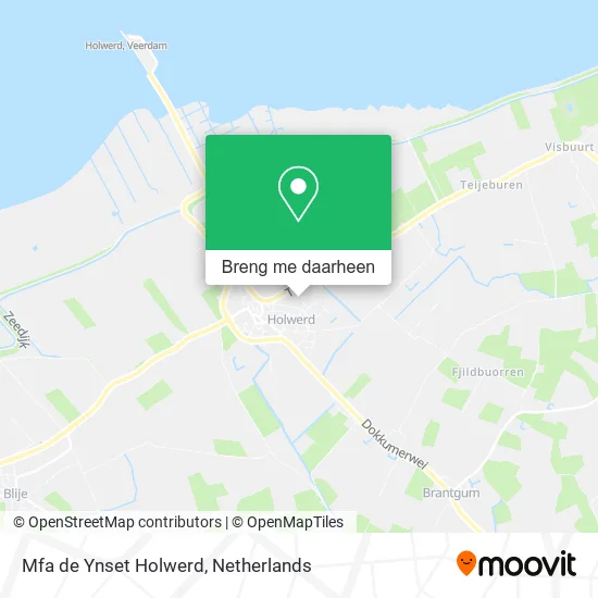 Mfa de Ynset Holwerd kaart