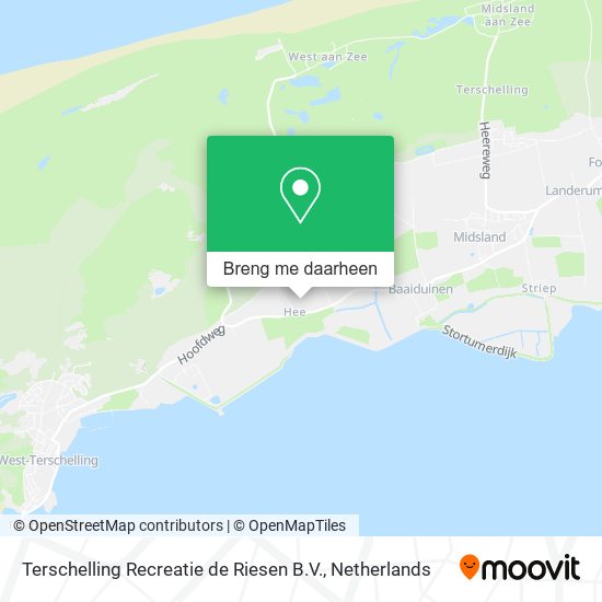 Terschelling Recreatie de Riesen B.V. kaart