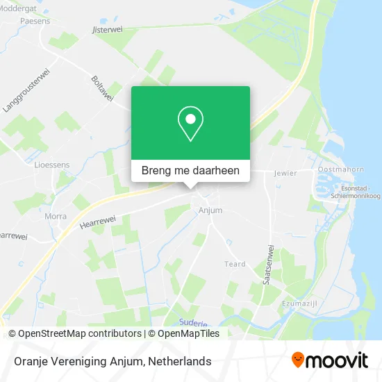 Oranje Vereniging Anjum kaart