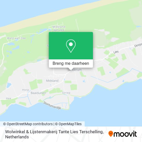 Wolwinkel & Lijstenmakerij Tante Lies Terschelling kaart