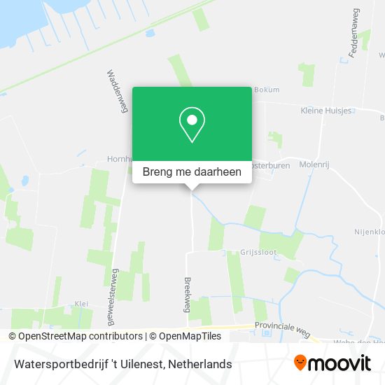 Watersportbedrijf 't Uilenest kaart