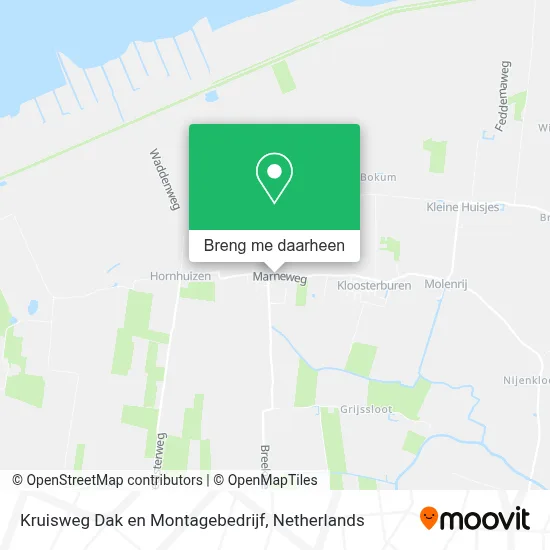 Kruisweg Dak en Montagebedrijf kaart