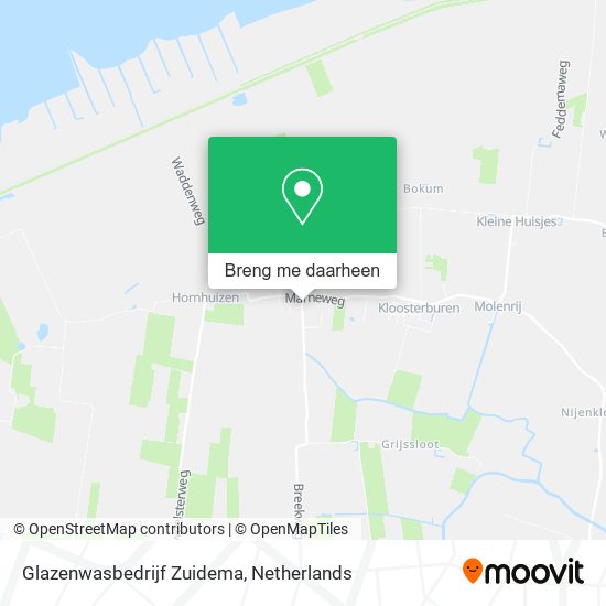 Glazenwasbedrijf Zuidema kaart