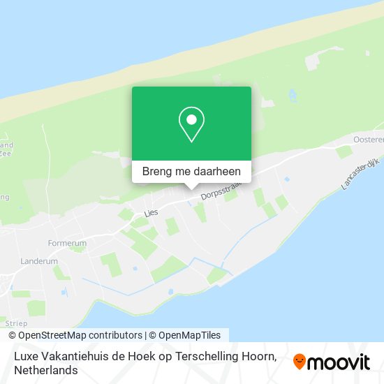 Luxe Vakantiehuis de Hoek op Terschelling Hoorn kaart