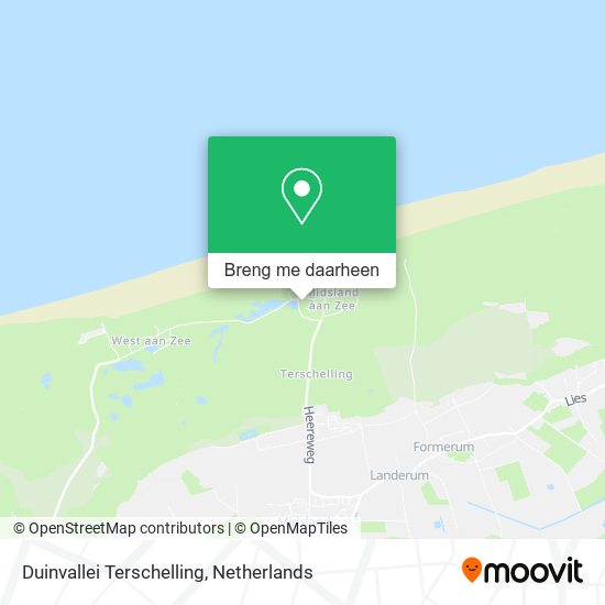Duinvallei Terschelling kaart
