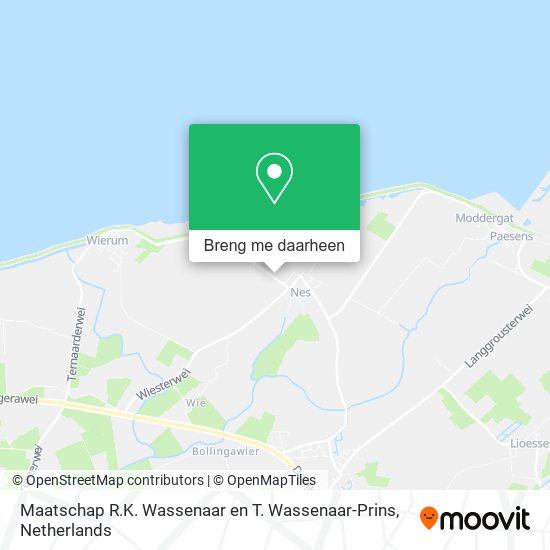 Maatschap R.K. Wassenaar en T. Wassenaar-Prins kaart