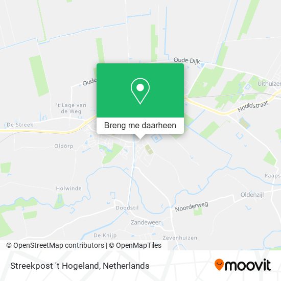 Streekpost 't Hogeland kaart