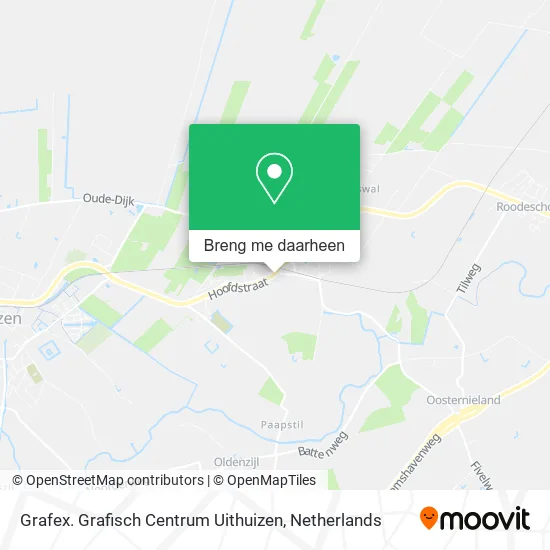Grafex. Grafisch Centrum Uithuizen kaart
