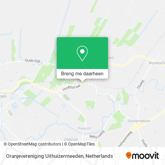 Oranjevereniging Uithuizermeeden kaart