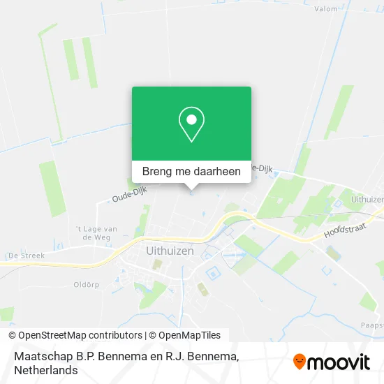 Maatschap B.P. Bennema en R.J. Bennema kaart