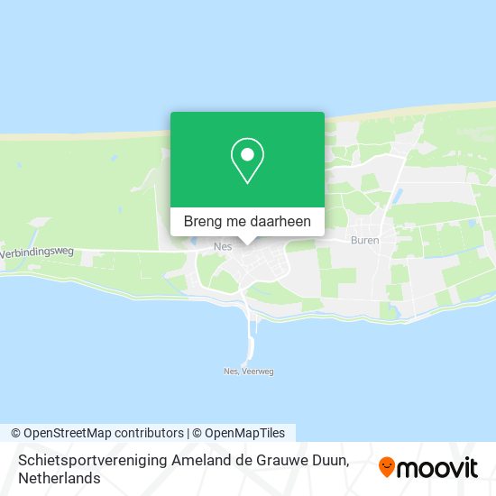 Schietsportvereniging Ameland de Grauwe Duun kaart