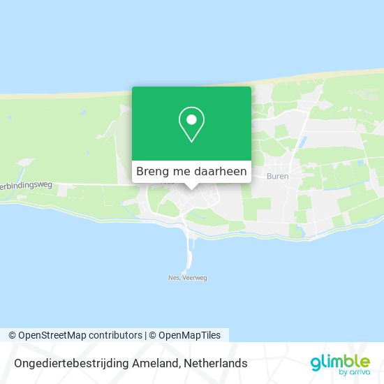 Ongediertebestrijding Ameland kaart