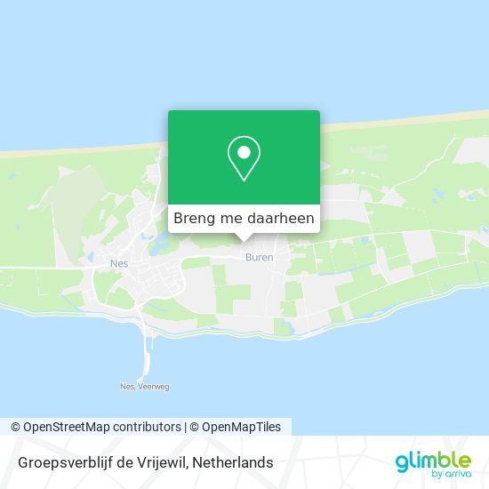 Groepsverblijf de Vrijewil kaart