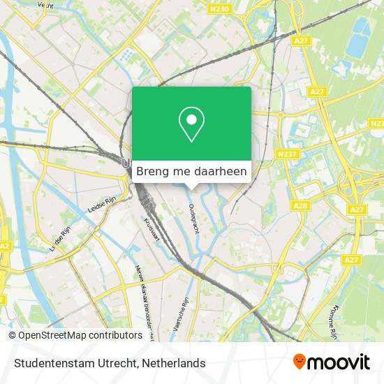 Studentenstam Utrecht kaart