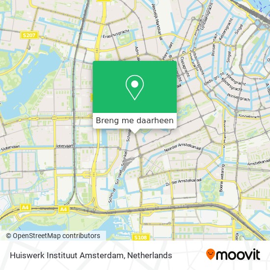 Huiswerk Instituut Amsterdam kaart