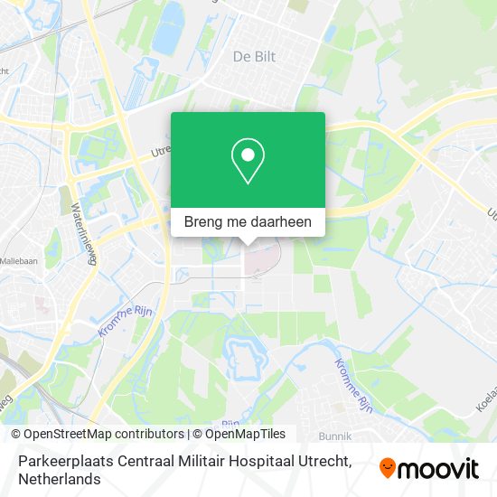 Parkeerplaats Centraal Militair Hospitaal Utrecht kaart