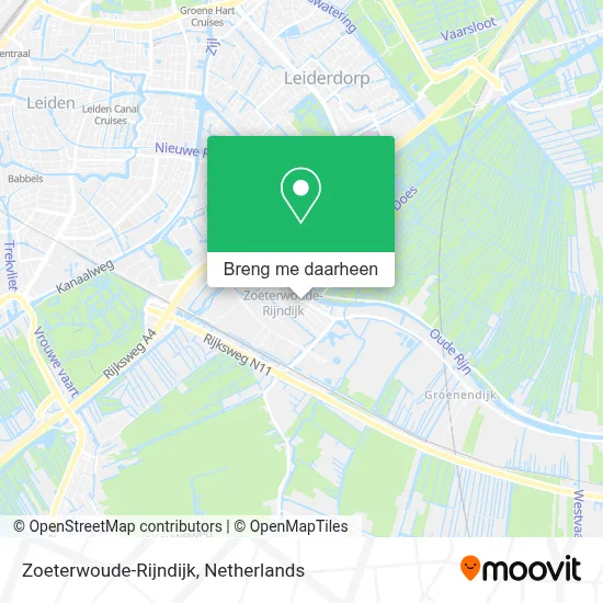 Zoeterwoude-Rijndijk kaart