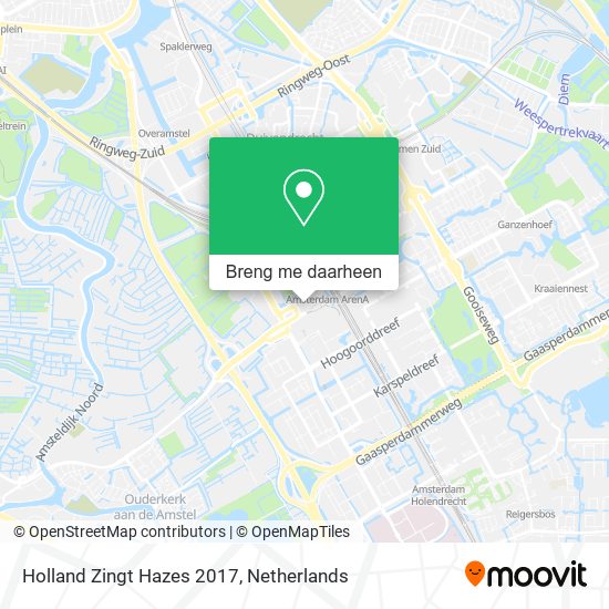 Holland Zingt Hazes 2017 kaart