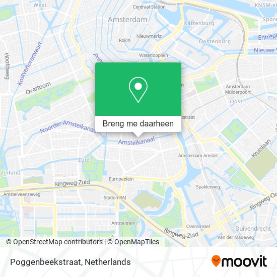 Poggenbeekstraat kaart