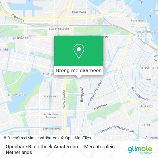 Openbare Bibliotheek Amsterdam :: Mercatorplein kaart