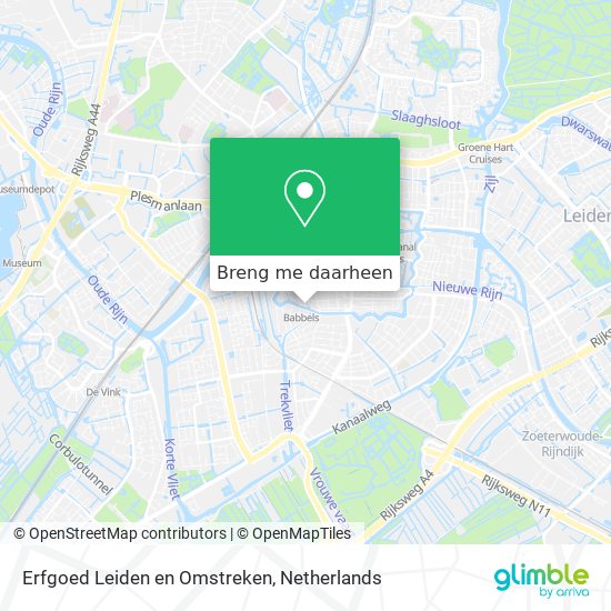 Erfgoed Leiden en Omstreken kaart