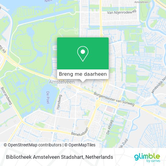Bibliotheek Amstelveen Stadshart kaart