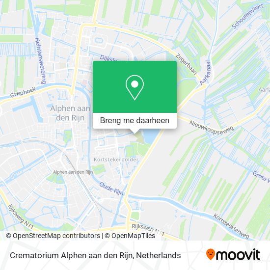 Crematorium Alphen aan den Rijn kaart