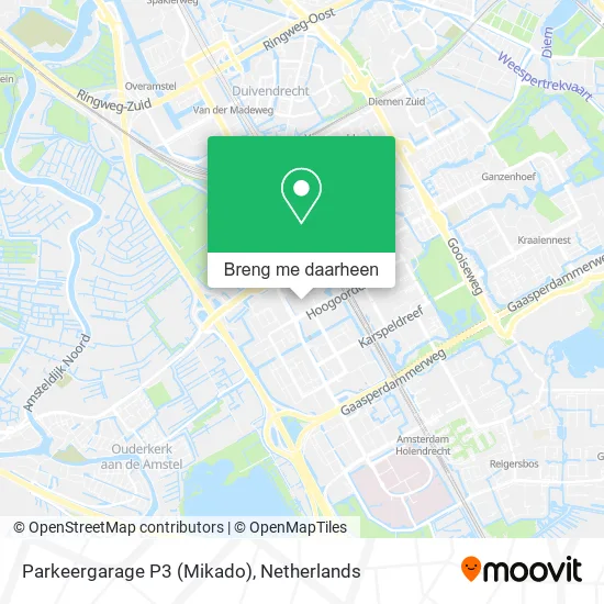 Parkeergarage P3 (Mikado) kaart