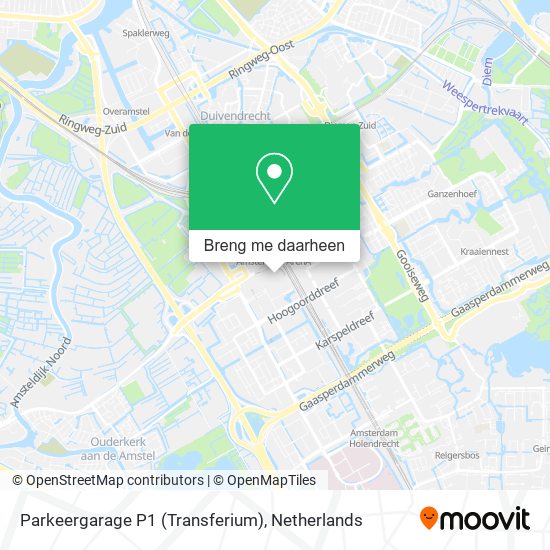 Parkeergarage P1 (Transferium) kaart