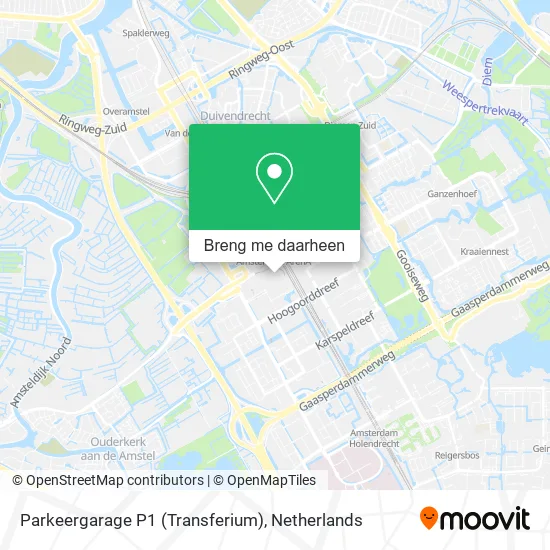 Parkeergarage P1 (Transferium) kaart