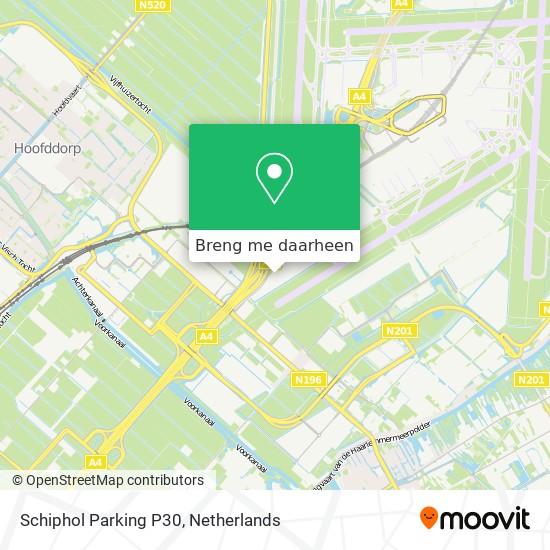 Schiphol Parking P30 kaart