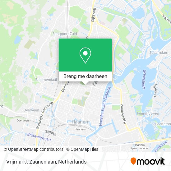 Vrijmarkt Zaanenlaan kaart