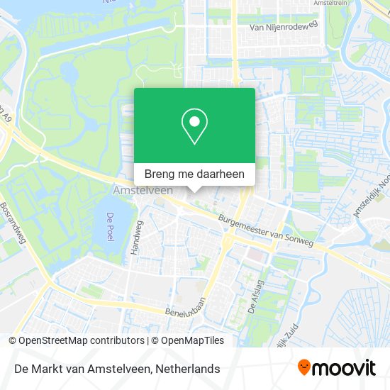 De Markt van Amstelveen kaart