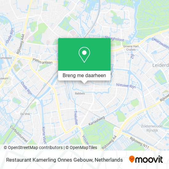 Restaurant Kamerling Onnes Gebouw kaart