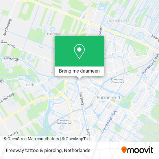 Freeway tattoo & piercing kaart