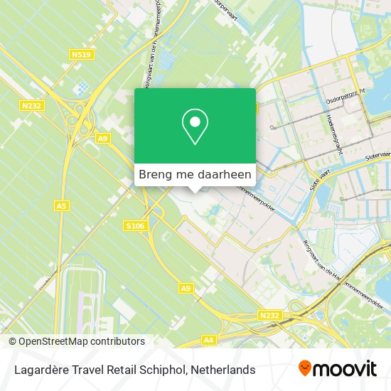 Lagardère Travel Retail Schiphol kaart