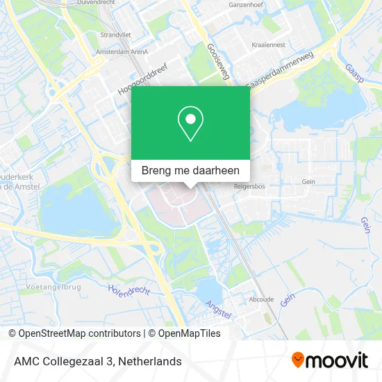 AMC Collegezaal 3 kaart