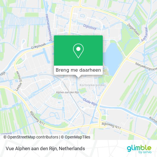 Vue Alphen aan den Rijn kaart