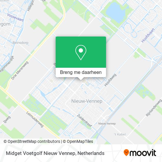 Midget Voetgolf Nieuw Vennep kaart